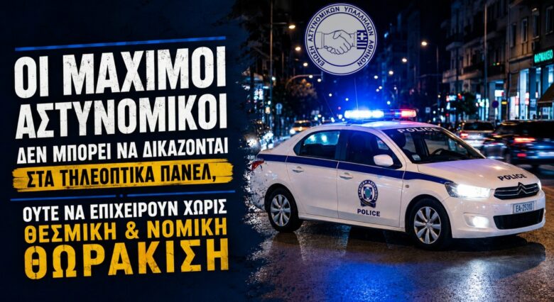 Φωτογραφία του Οι μάχιμοι αστυνομικοί δεν μπορεί να δικάζονται στα τηλεοπτικά πάνελ, ούτε να επιχειρούν χωρίς θεσμική & νομική θωράκιση